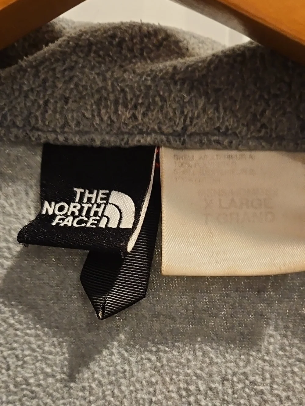 The North Face Grey and Black Fleece Zip Jacket